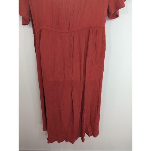 Almost Famous Tie Front Hi-Low Burnt Orange Bohemian Kimono MEDIUM NWT - Picture 8 of 13